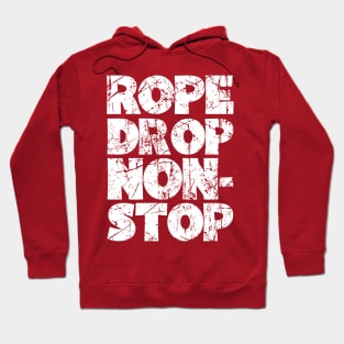 Rope Drop Non-Stop Retro Vintage Distressed Hoodie